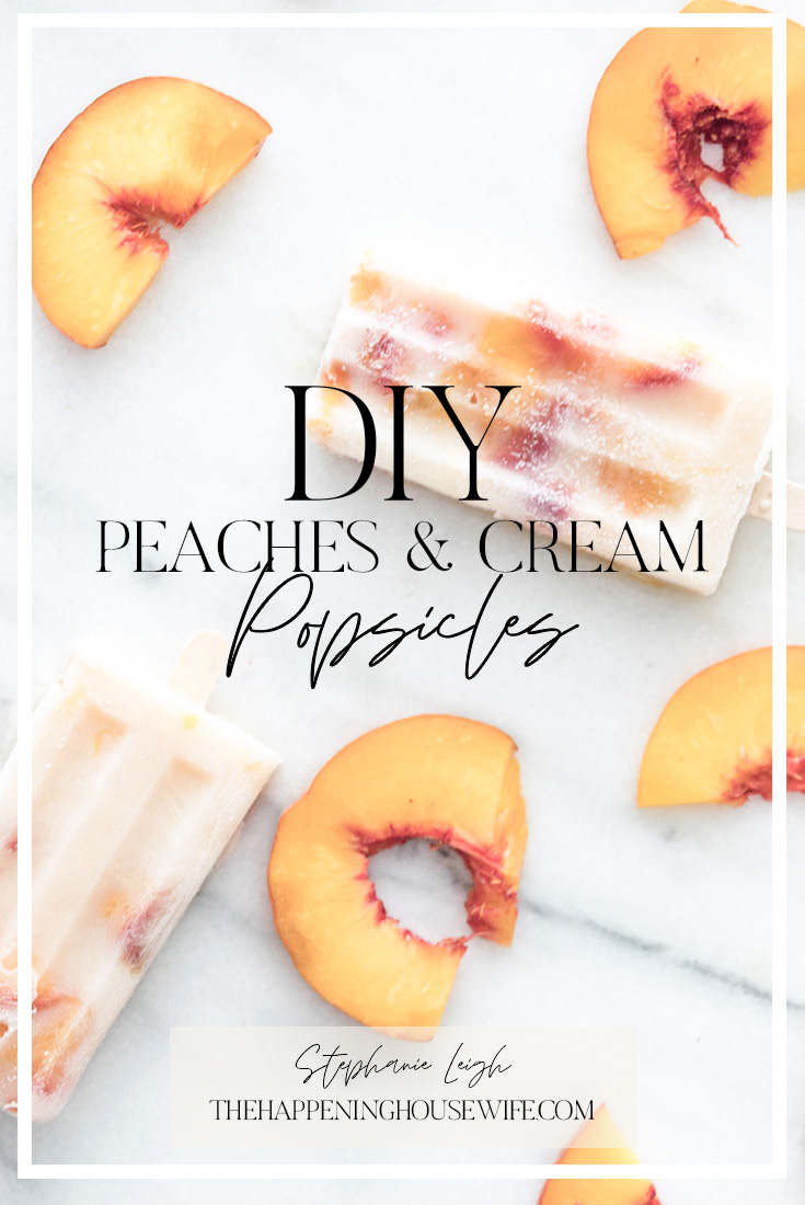 DIY Peach popsicles peach recipes vegan popsicles vegan kid recipes